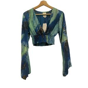 Anthropologie Raga ‘Fresh Sample’ Boho Longe Sleeve Blouse Size S (NWT)